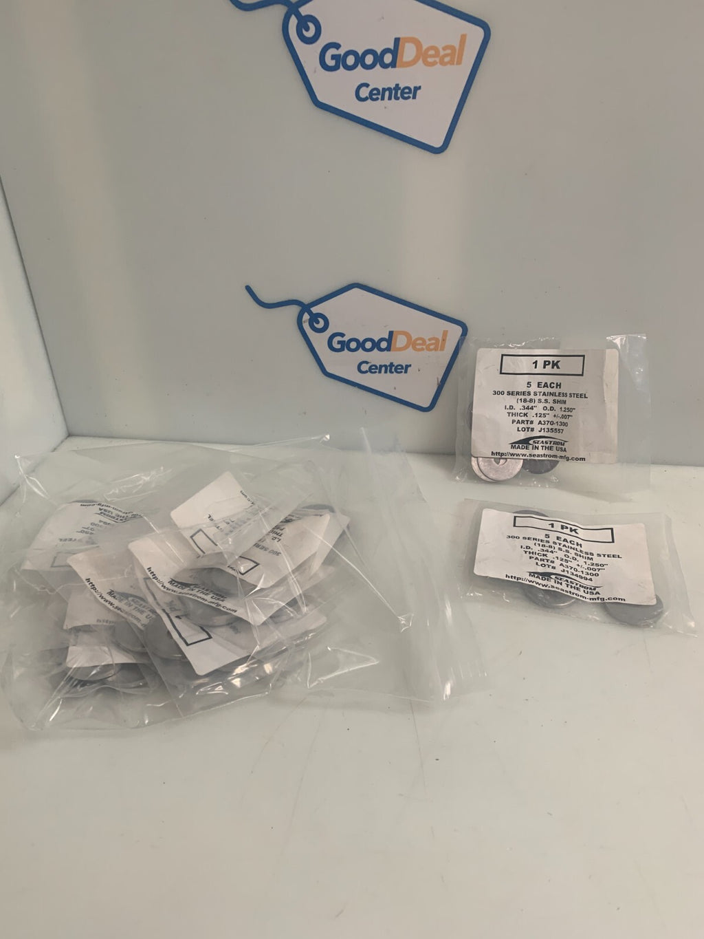 LOT OF 9 SEASTROM S STEEL WASHER .344 ID 1.250 "