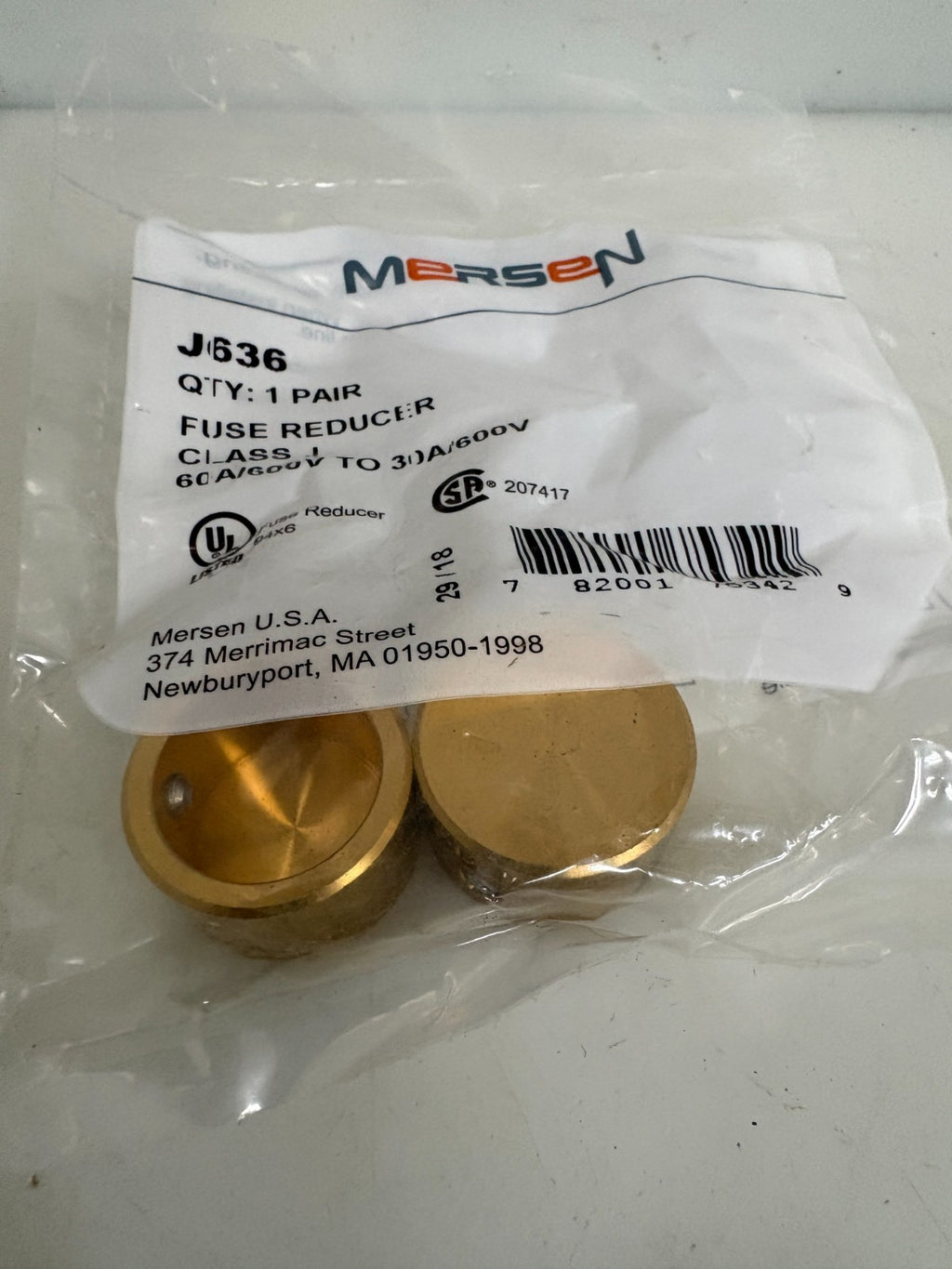 LOT OF 3 PAIR MERSEN FUSE REDUCER J636