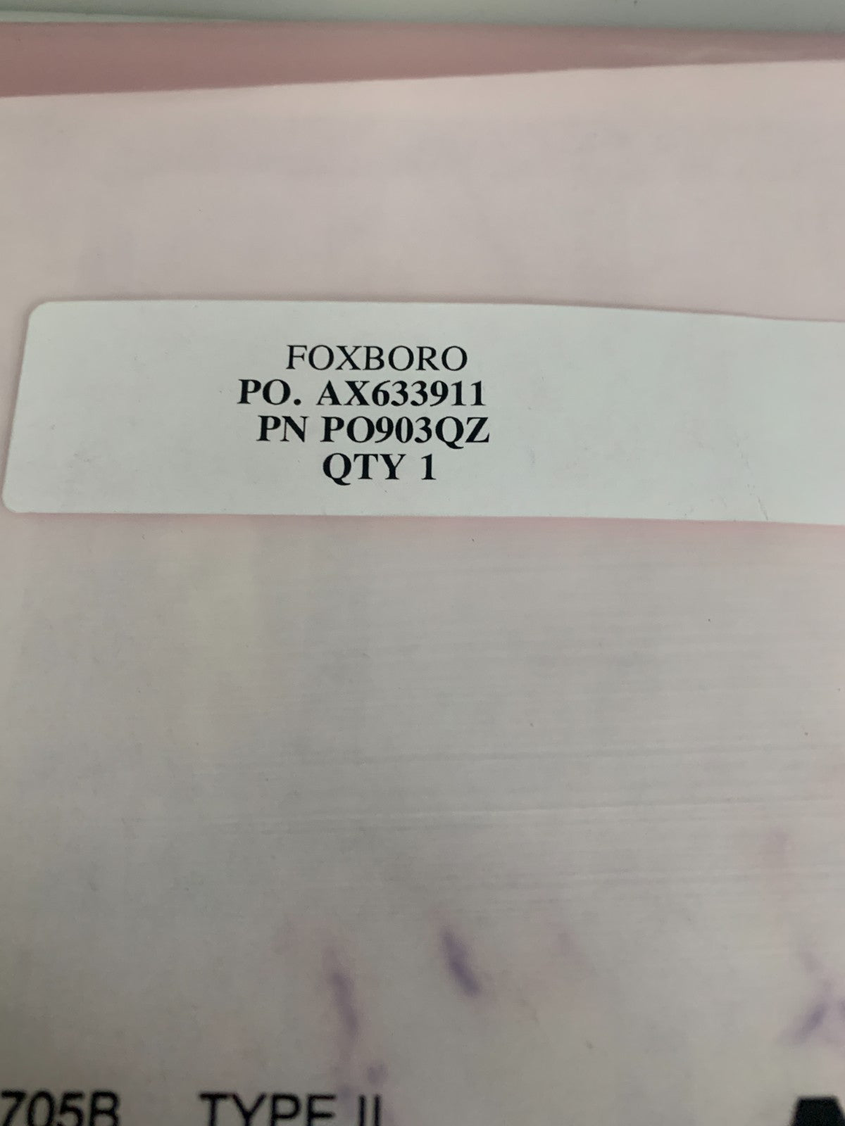 FOXBORO KEYBOARD LETTERING LABEL PO903QZ  MIL-B-81705B CRYSTAL-X