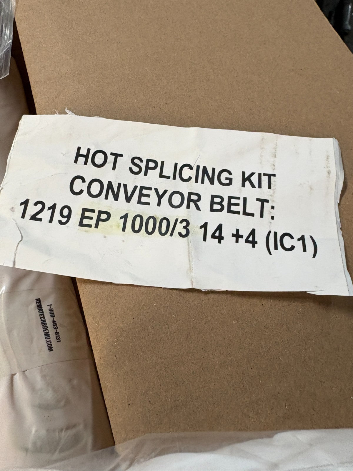REMATECH BREMO HOT SPLICING KIT CONVEYOR BELT 1219 EP 1000/3 14 + 4 (ICI)1