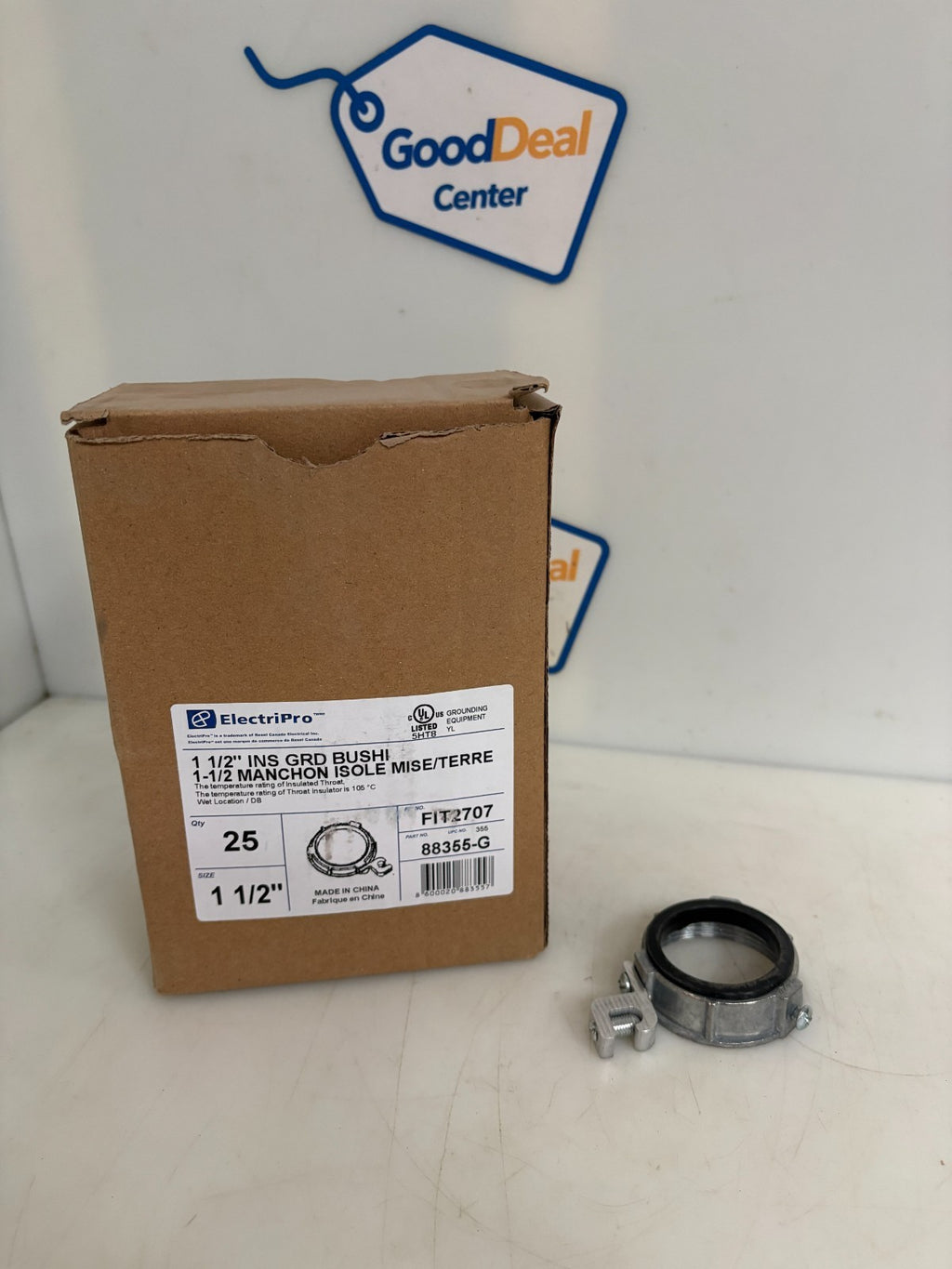 ELECTRIPRO 1 1/2" INSULATED GROUND BUSHING BOX OF 250