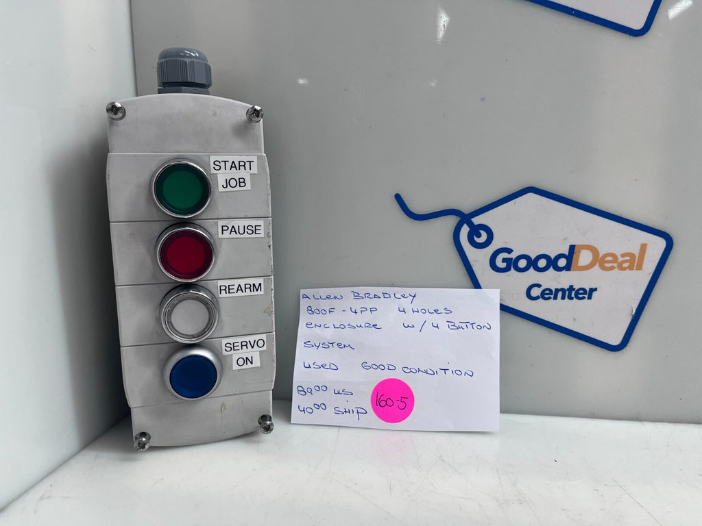 ALLEN-BRADLEY 800F-4PP  4 Holes Plastic Enclosure w/4 buttons