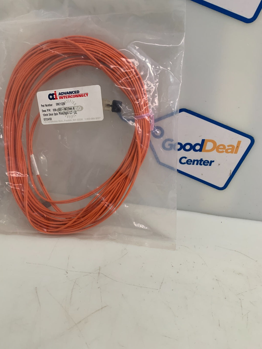 ADVANCED INTERCONNECT FIBER OPTIC CABLE EMC1338 038-001-967 REV A