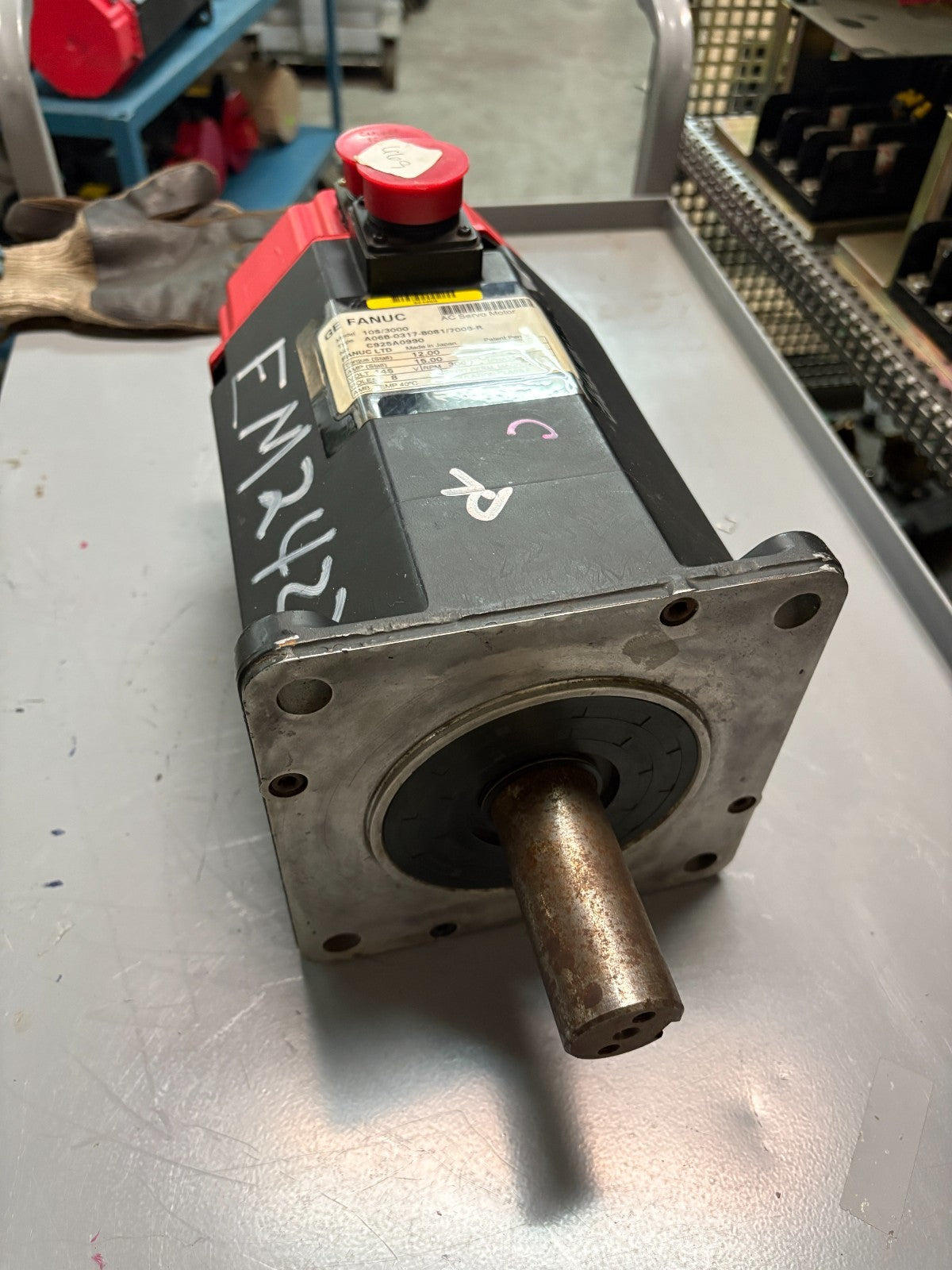 FANUC AC SERVO MOTOR MODEL 10S/3000 A 06B-0317-B081/7008-R0