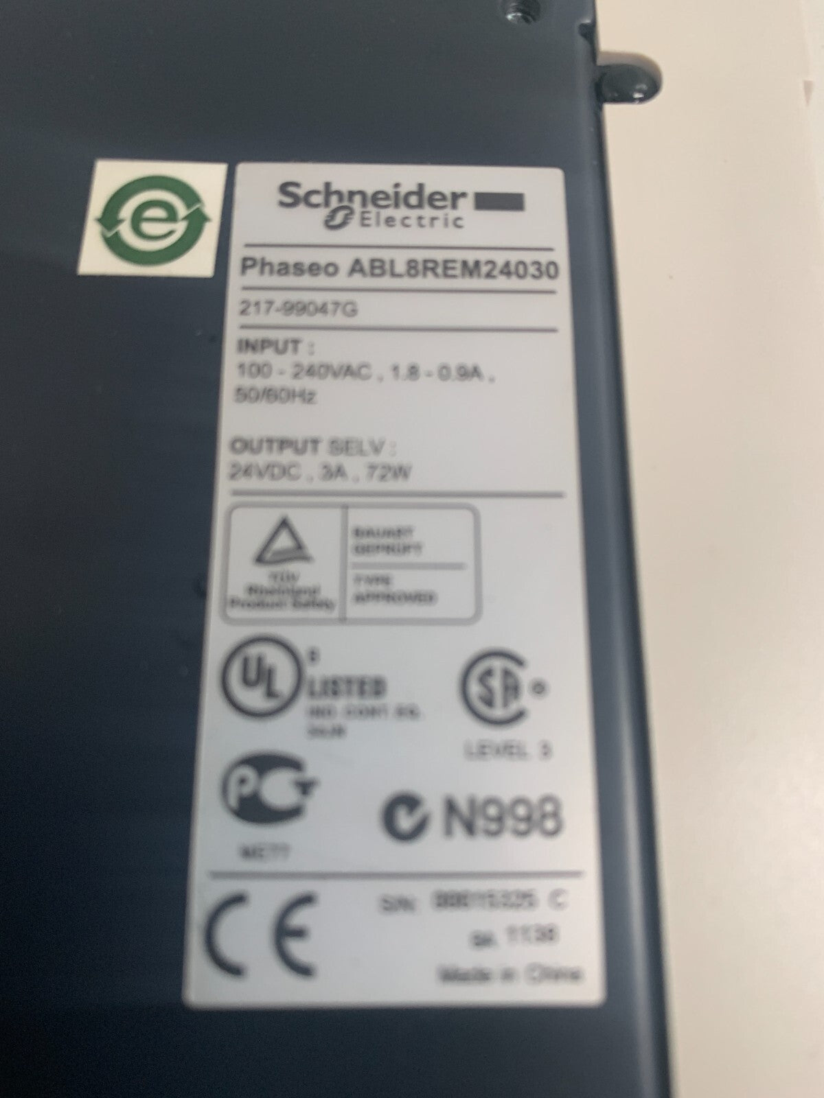 SCHNEIDER OPTIMUM POWER SUPPLY ABL8REM 240302