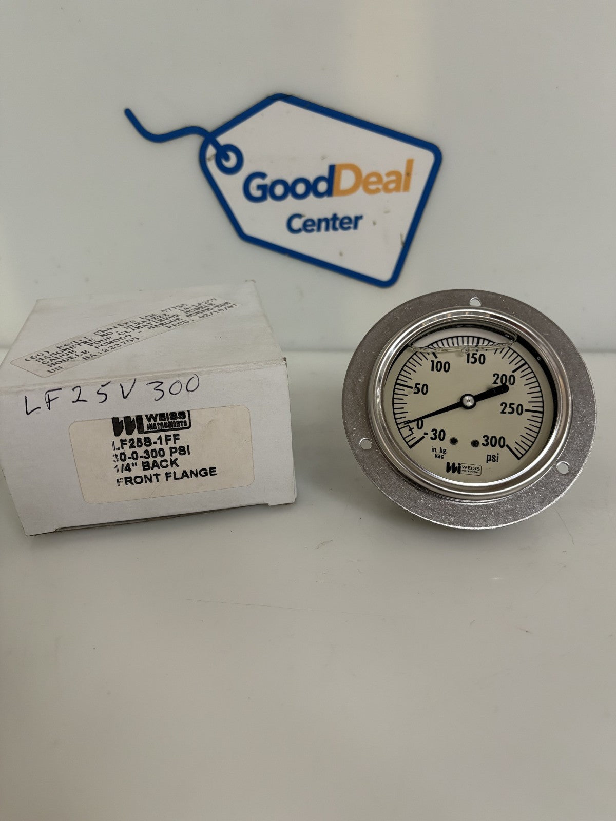 WEISS INSTRUMENT FRONT FLANGE PRESSURE GAUGE 0-300PSI