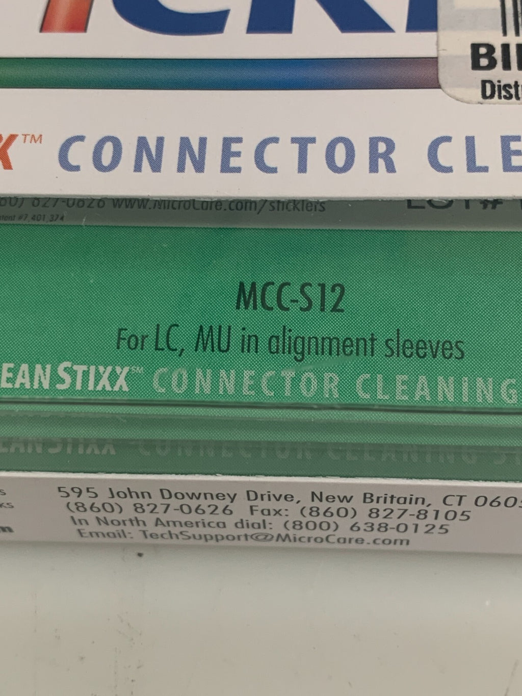 STICKLERS CLEANSTIXX CONNECTOR CLEANING STICKS MCC-S12  LC MU IN ALIGNMENT
