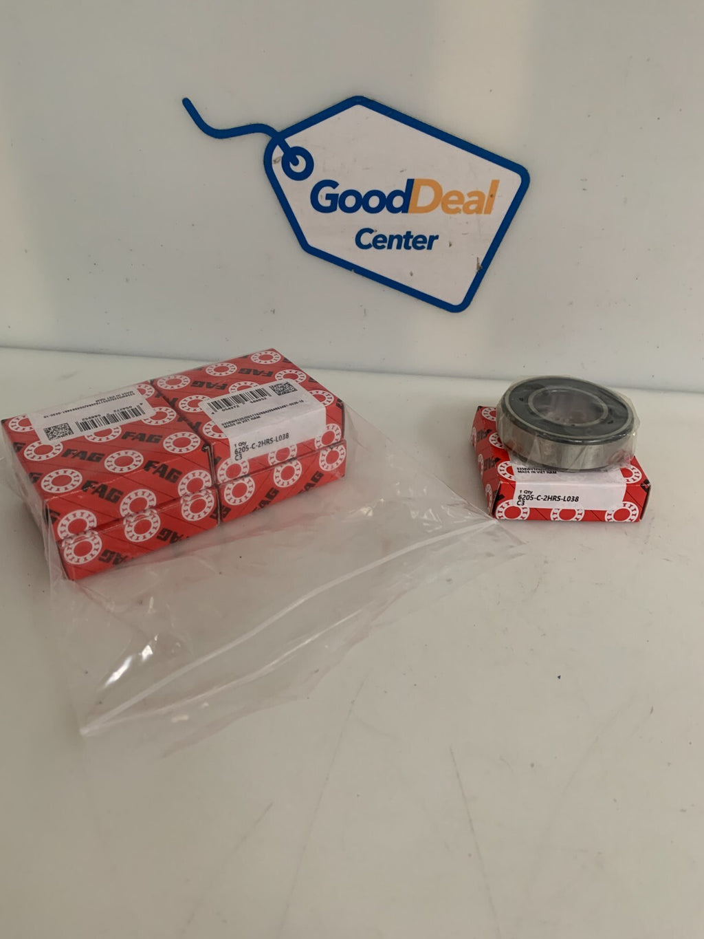 LOT OF 5  FAG DEEP GROOVE BEARING 6205-C-2HRS-L038