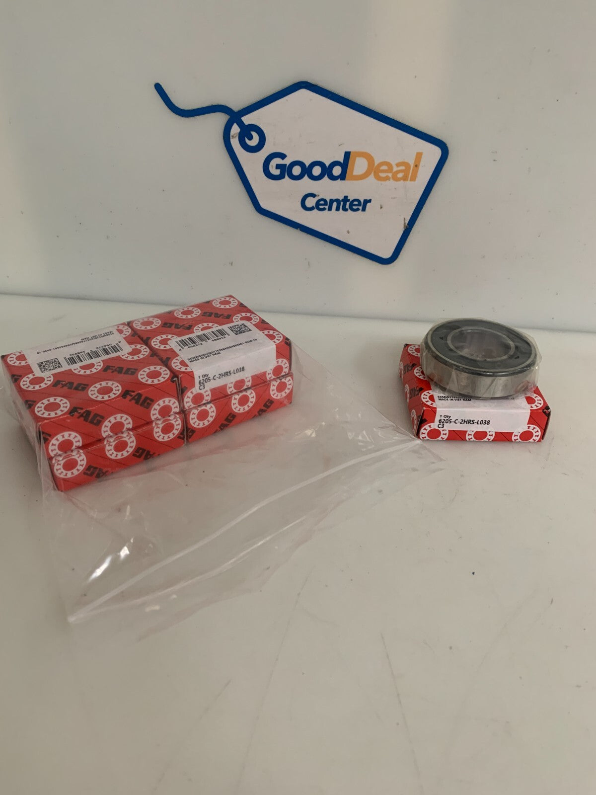 LOT OF 5  FAG DEEP GROOVE BEARING 6205-C-2HRS-L038
