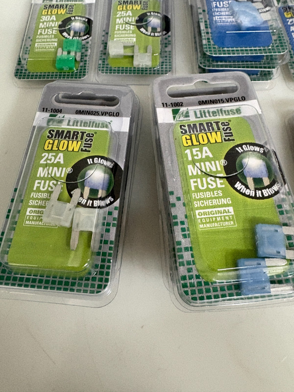 MIX LOT OF 21 LITTELFUSE SMART GLOW FUSE PACK OF 2