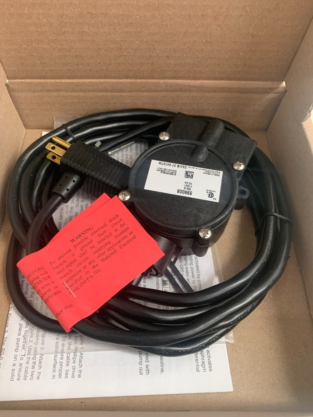 LITTLE GIANT REMOTE SWITCH 599008 RS-52