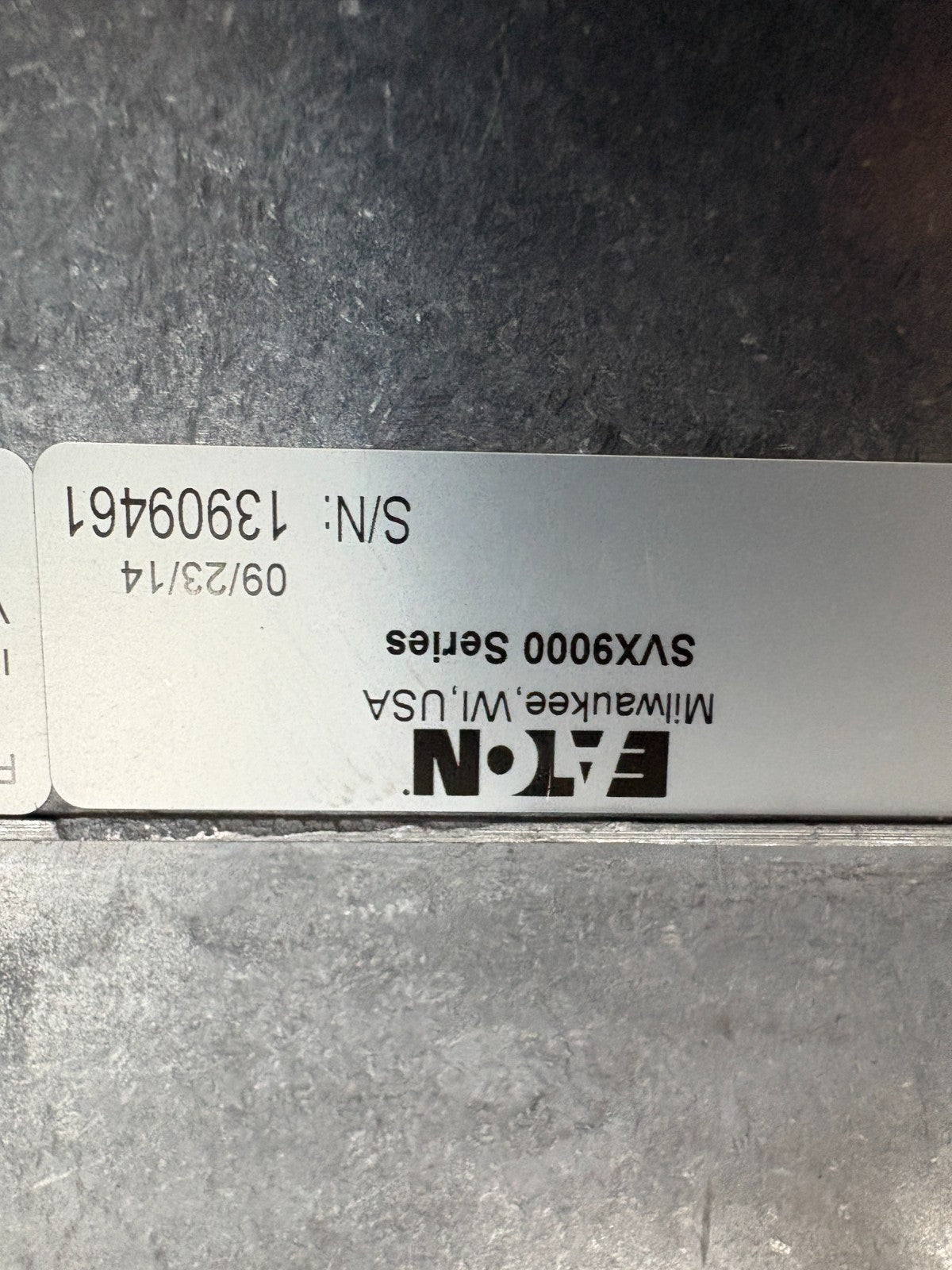 EATON SVX 9000 VARIABLE FREQUENCY DRIVE PX0010514B ID: 139094623