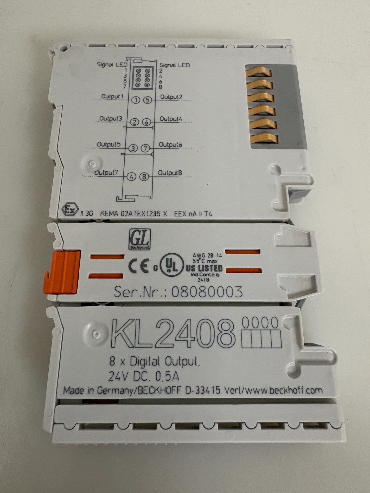 BECKHOFF 8X DIGITAL OUTPUT KL2408