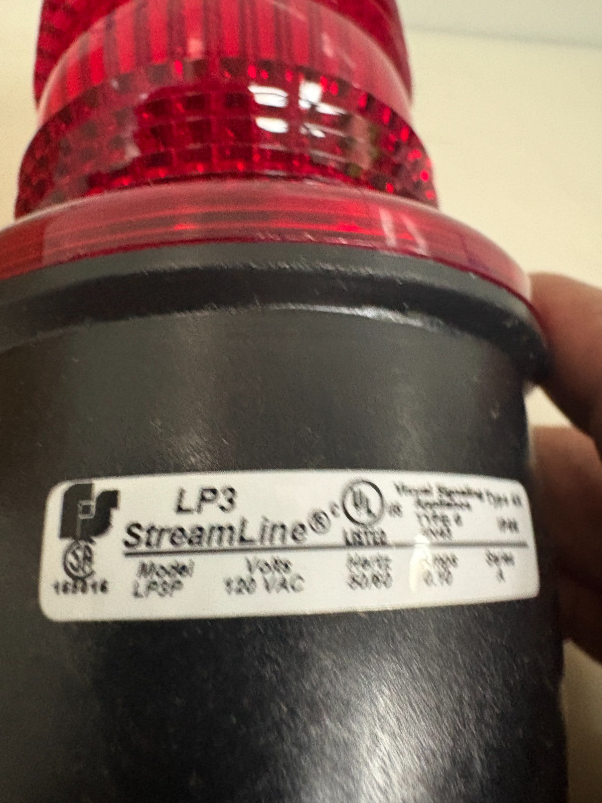 FEDERAL SIGNAL CORP STREAMLINE SIGNALING RED LIGHT LP3P-120R2