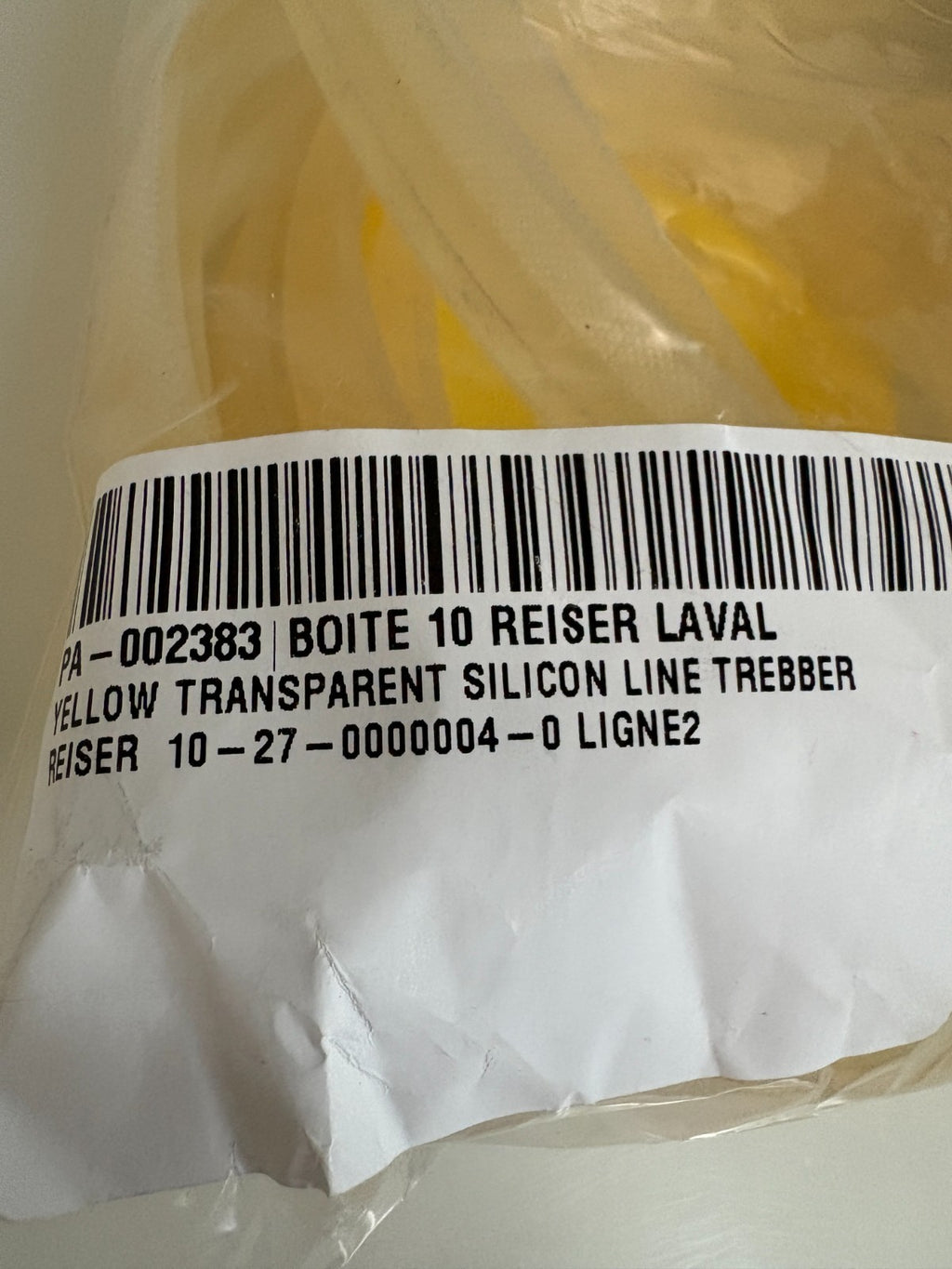 LOT OF 5 YELLOW CLEAR SILICONE LINE TREBBER FOR REISER 10-27-000004