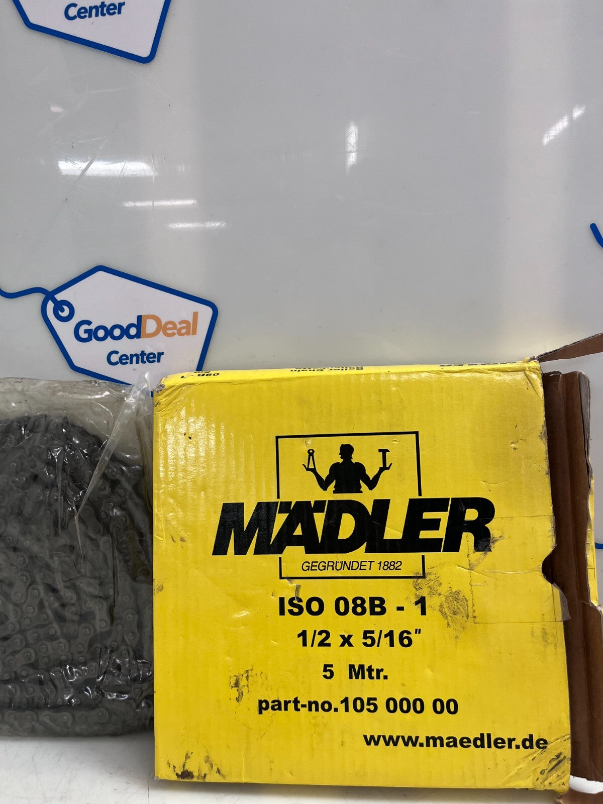 MADLER 105 000 00 Roller Chain  ISO 08B-1   1/2 x 5/16''  5 Mtr.