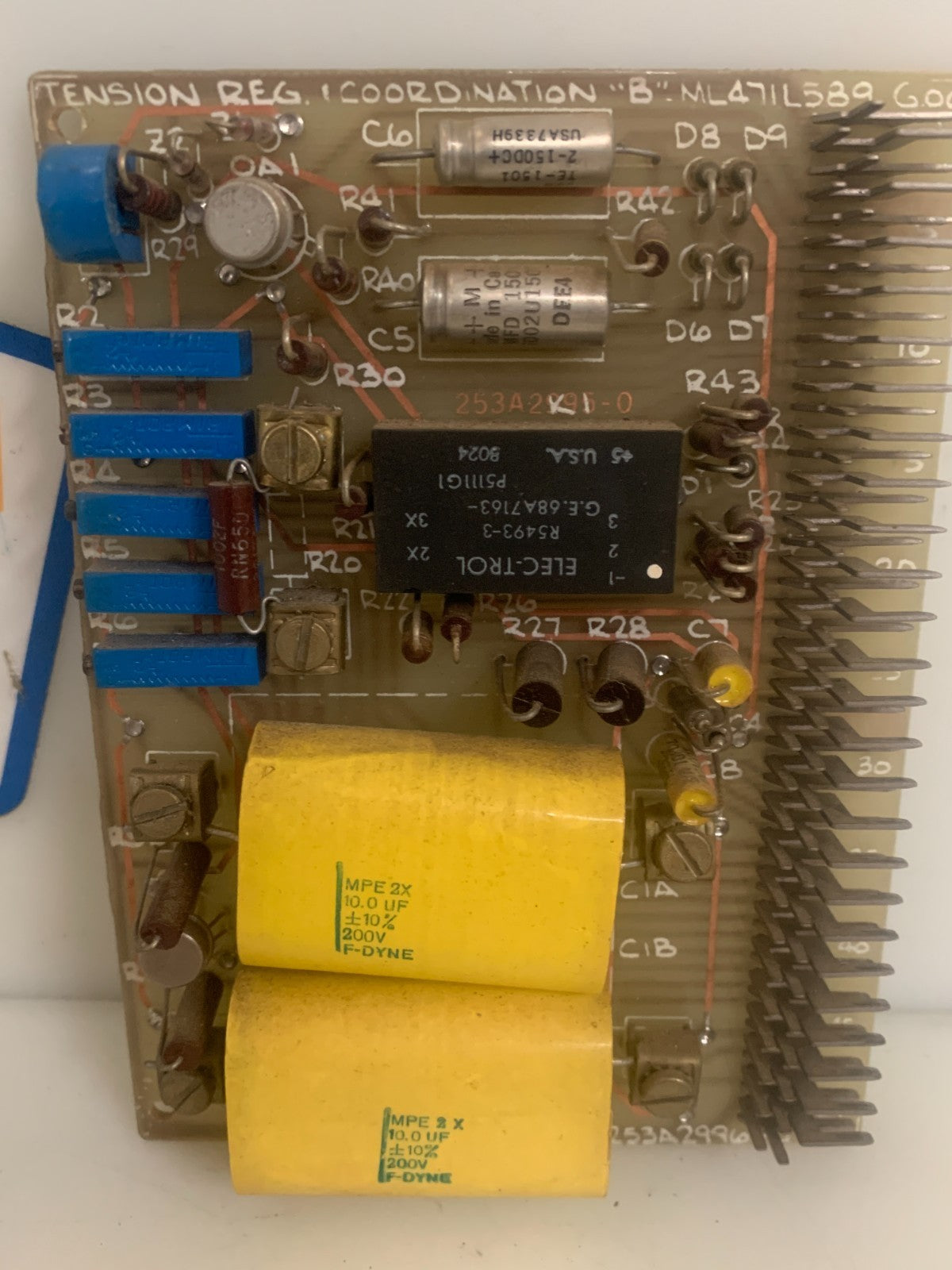 GENERAL ELECTRIC TENSION COORDINATION BOARD NL471L 589 G001 "B"