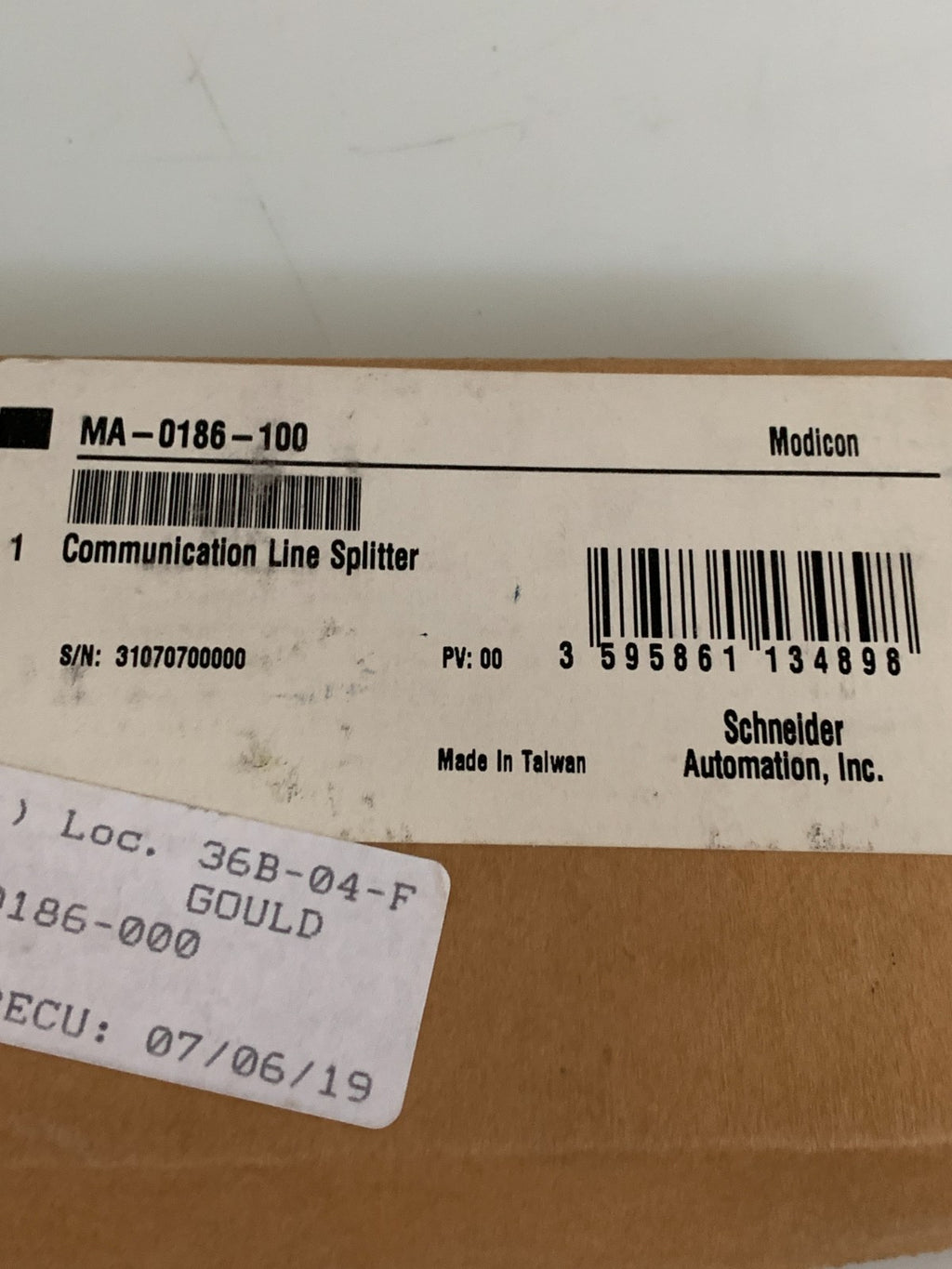 SCHNEIDER MODICON QUANTUM COAX SPLITTER MA-0186-100