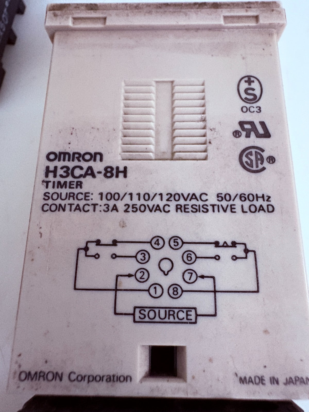 OMRON TIMER MIX LOT 1XH3CA-A 1XH3CA-8H