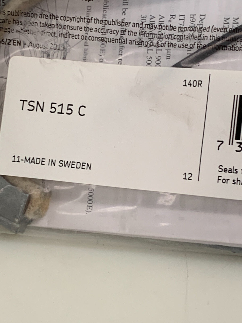 LOT OF 2 SKF HOUSING SEAL TSN 515 C3