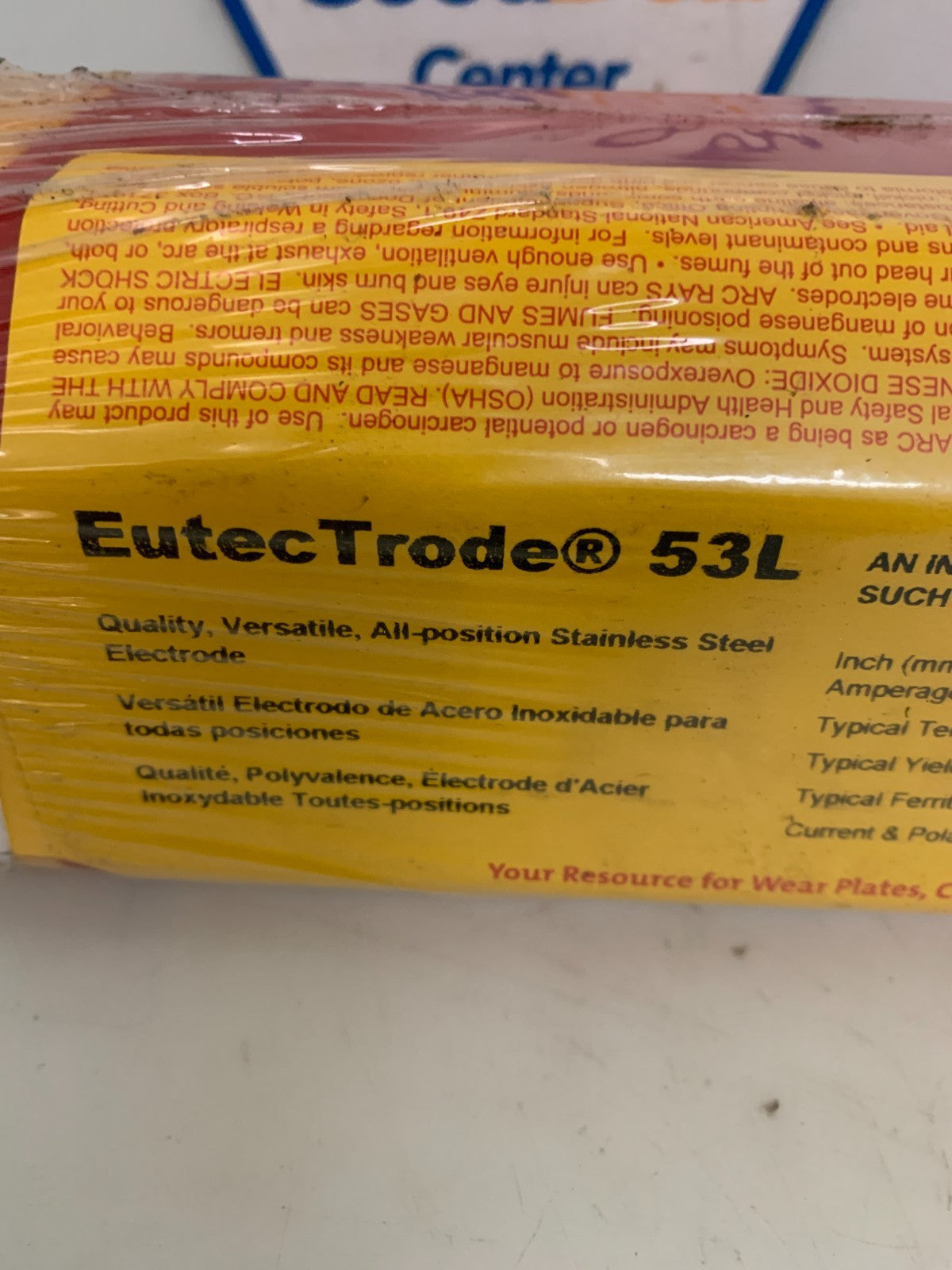 CASTOLIN EUTECTIC EUTECTRODE 53L ALL POSITION STAINLESS STEEL ELECTRODE 11.5 LB