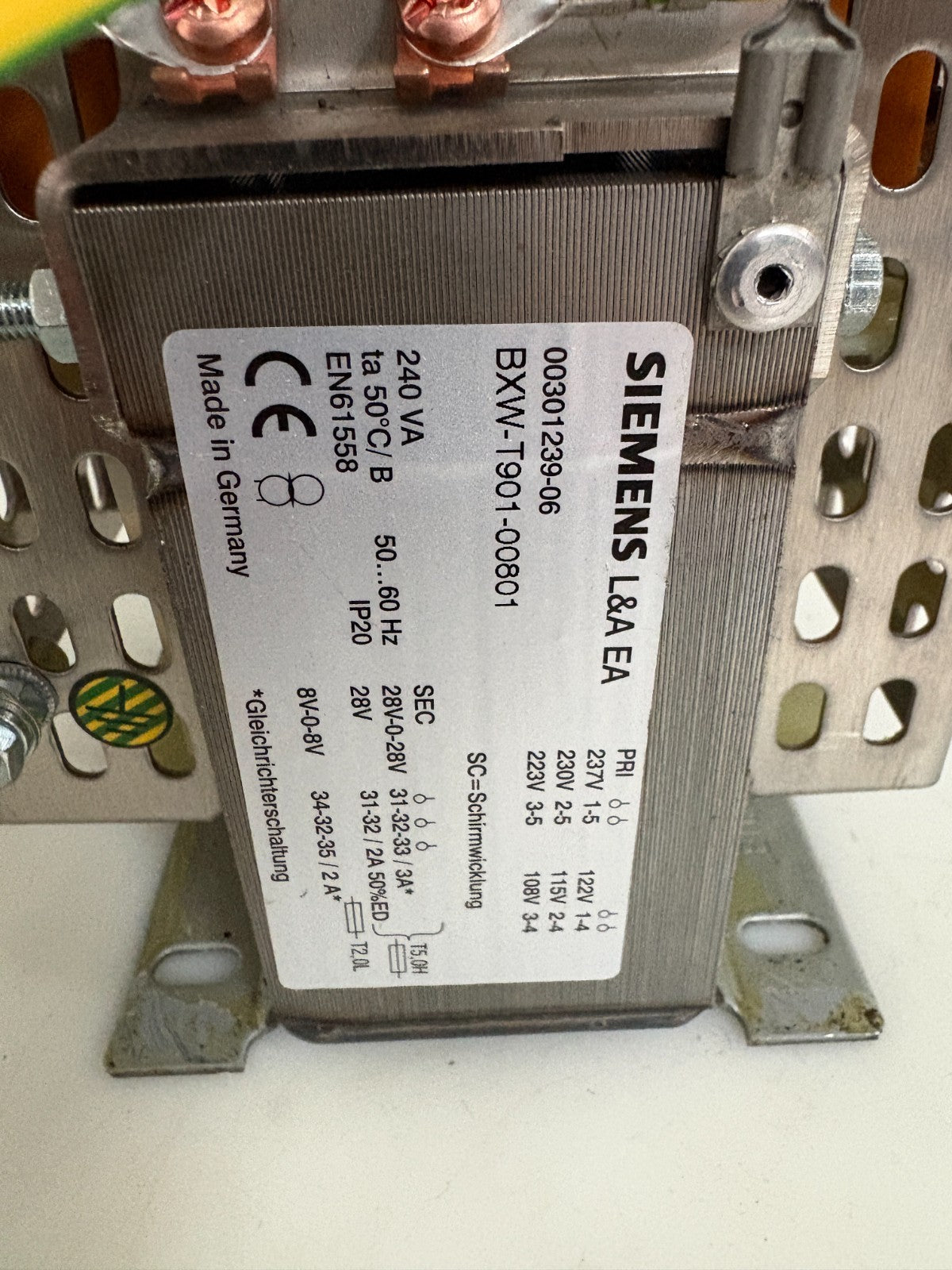SIEMENS POWER SUPPLY L&A EA 00301239-06 BXW-T901-008011