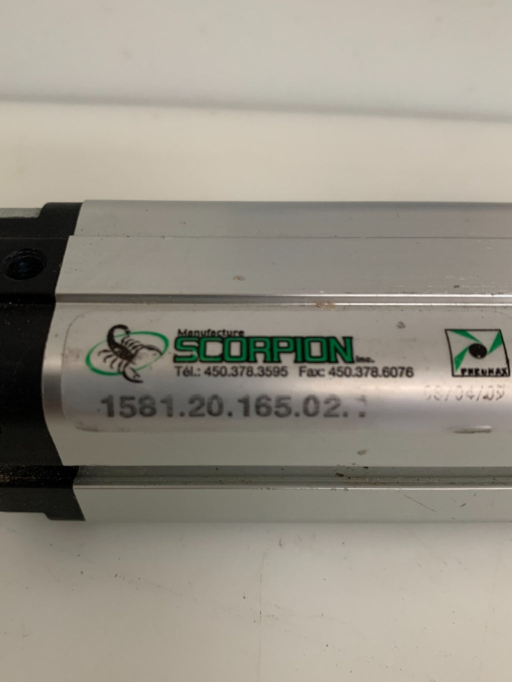 PNEUMAX SCORPION PNEUMATIC CYLINDER 1581.20.165.02.11