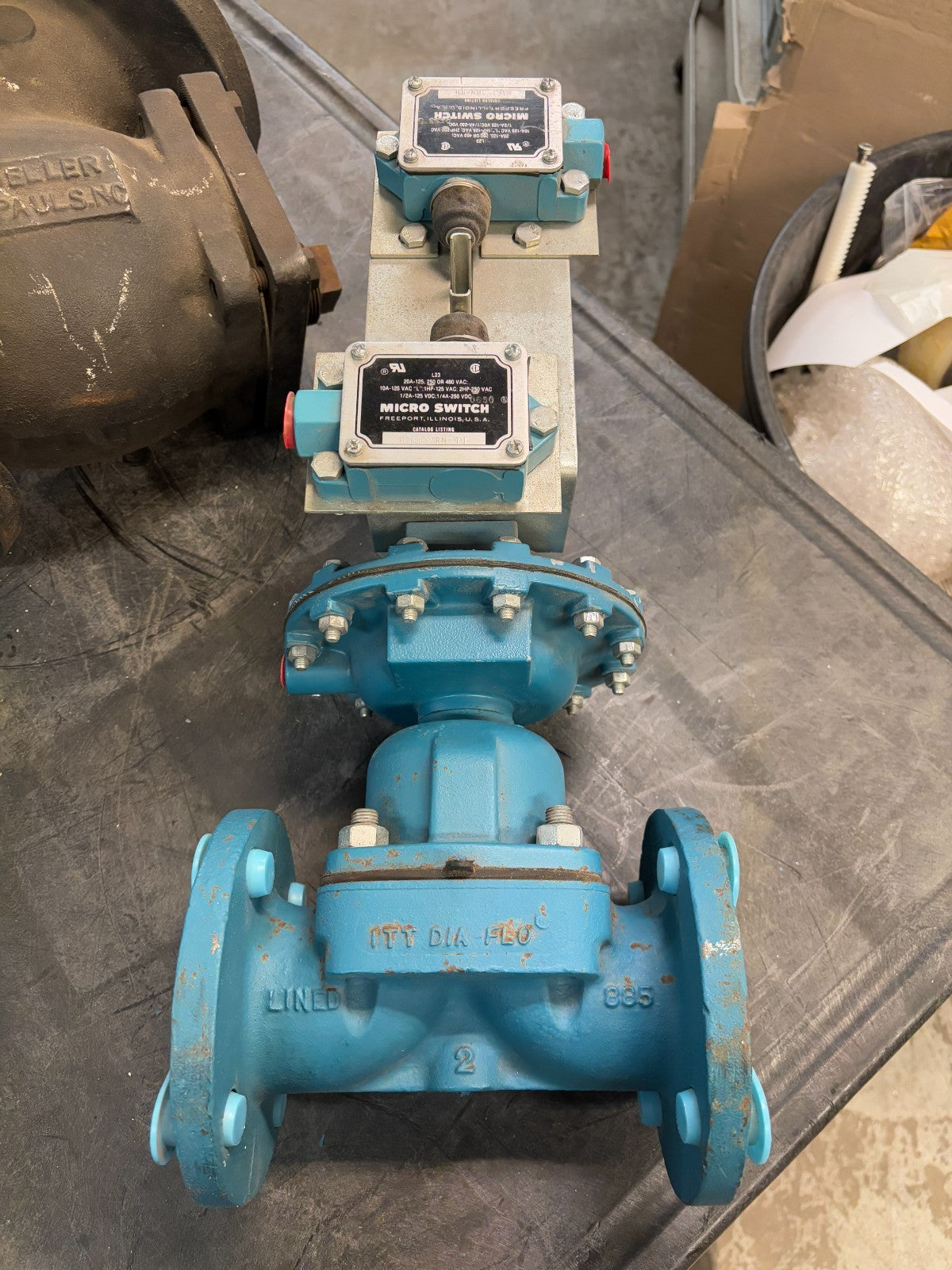 ITT PNEUMATIC DIAPHRAGM VALVE 2" 2536-M-34-3312-ATS-LS2 CWP 175 W/2 MICRO SWITCH