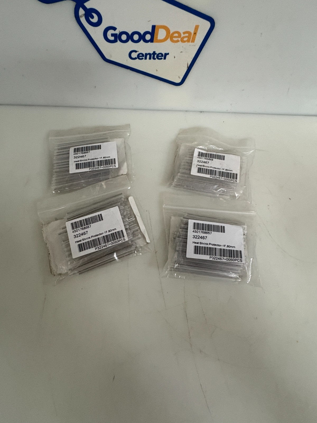 LOT OF 4 BAGS CORNING HEAT SHRINK PROTECTOR 1F 60MM #3224672