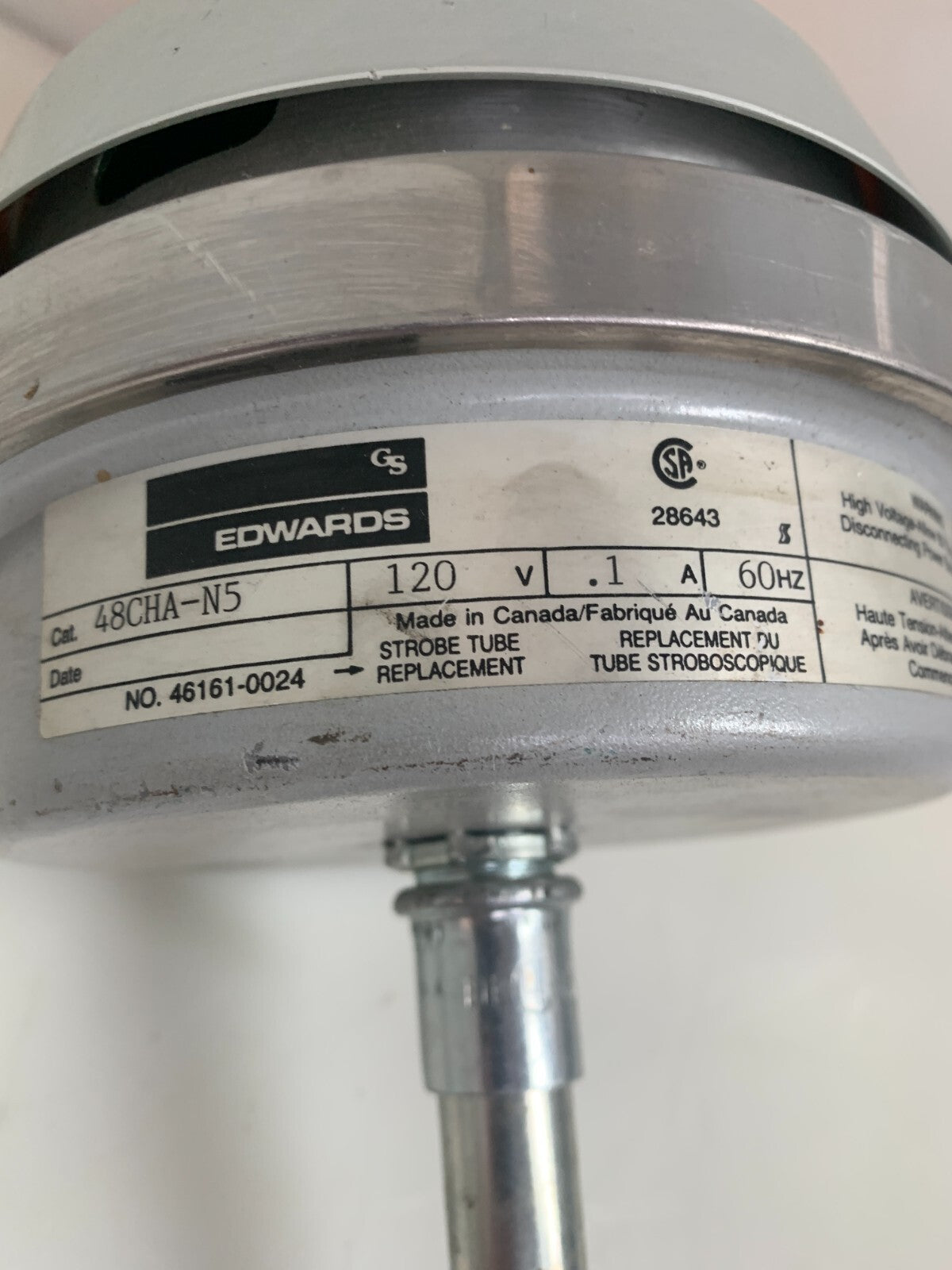 EDWARDS  Flashing Light (Amber) With Horn  48CHA-NS
