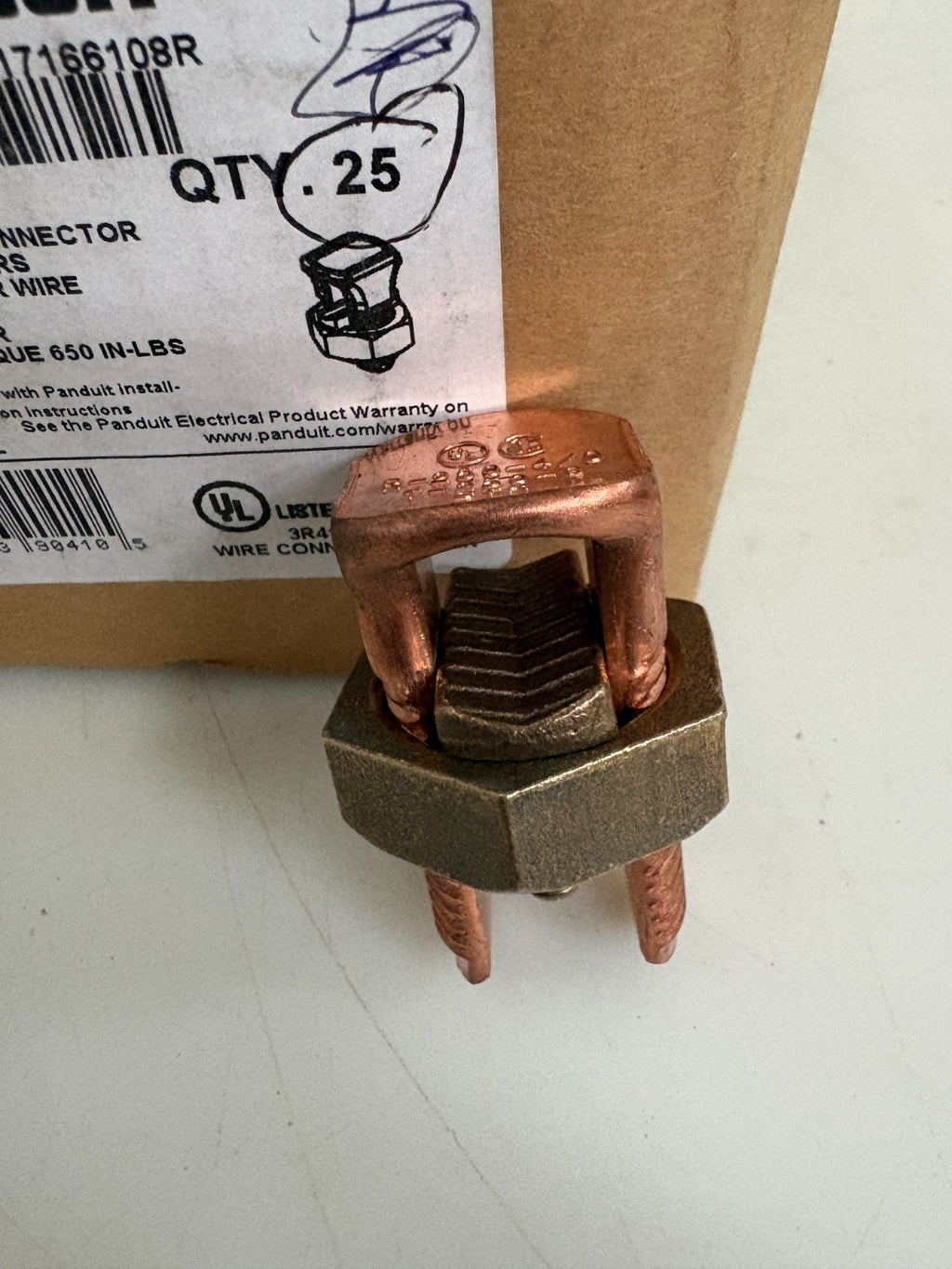 PANDUIT COOPER SPLIT CONNECTOR SBC SERIES 25 PER BOX1