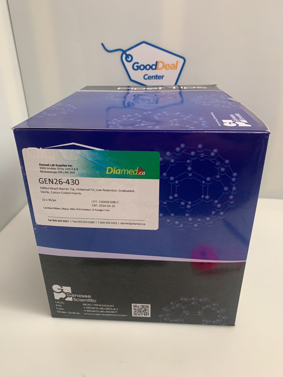 Genesee Scientific GEN26-430 1000ul Barrier Tip Insert Pipet Tip 10x96/pk0