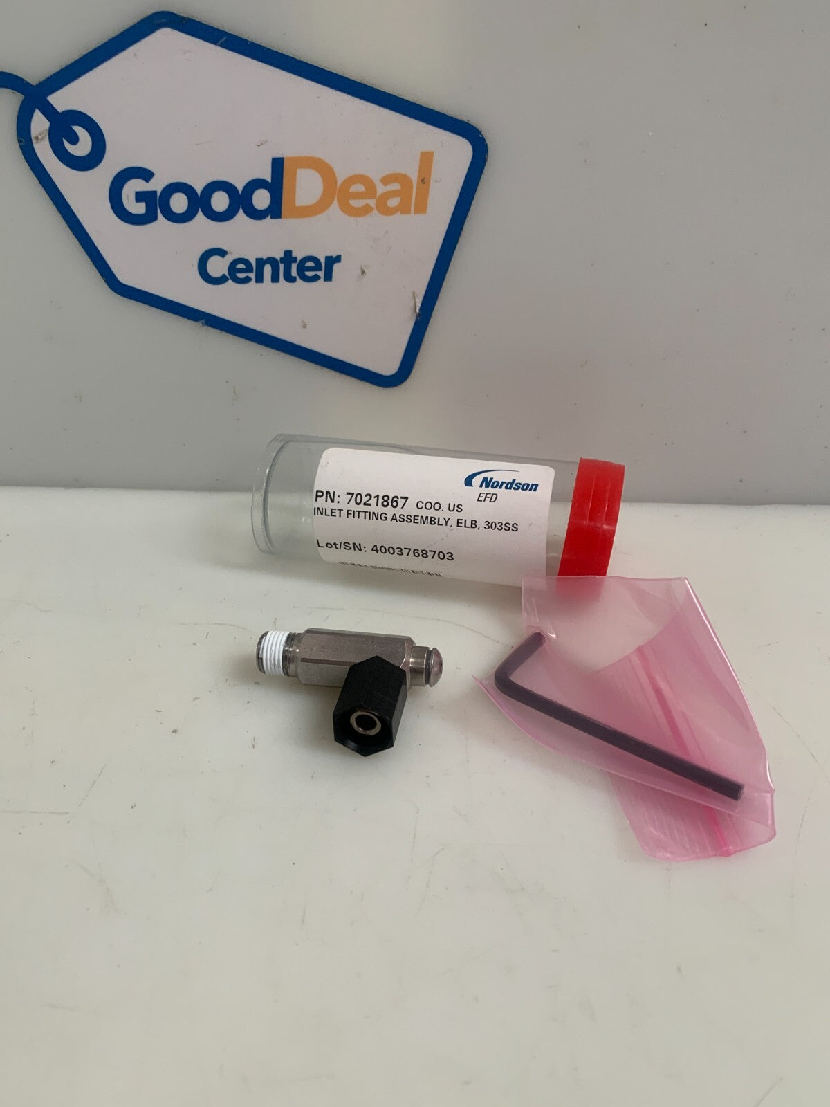NORDSON EFD INLET FITTING ASSY ELB 303SS 70218670