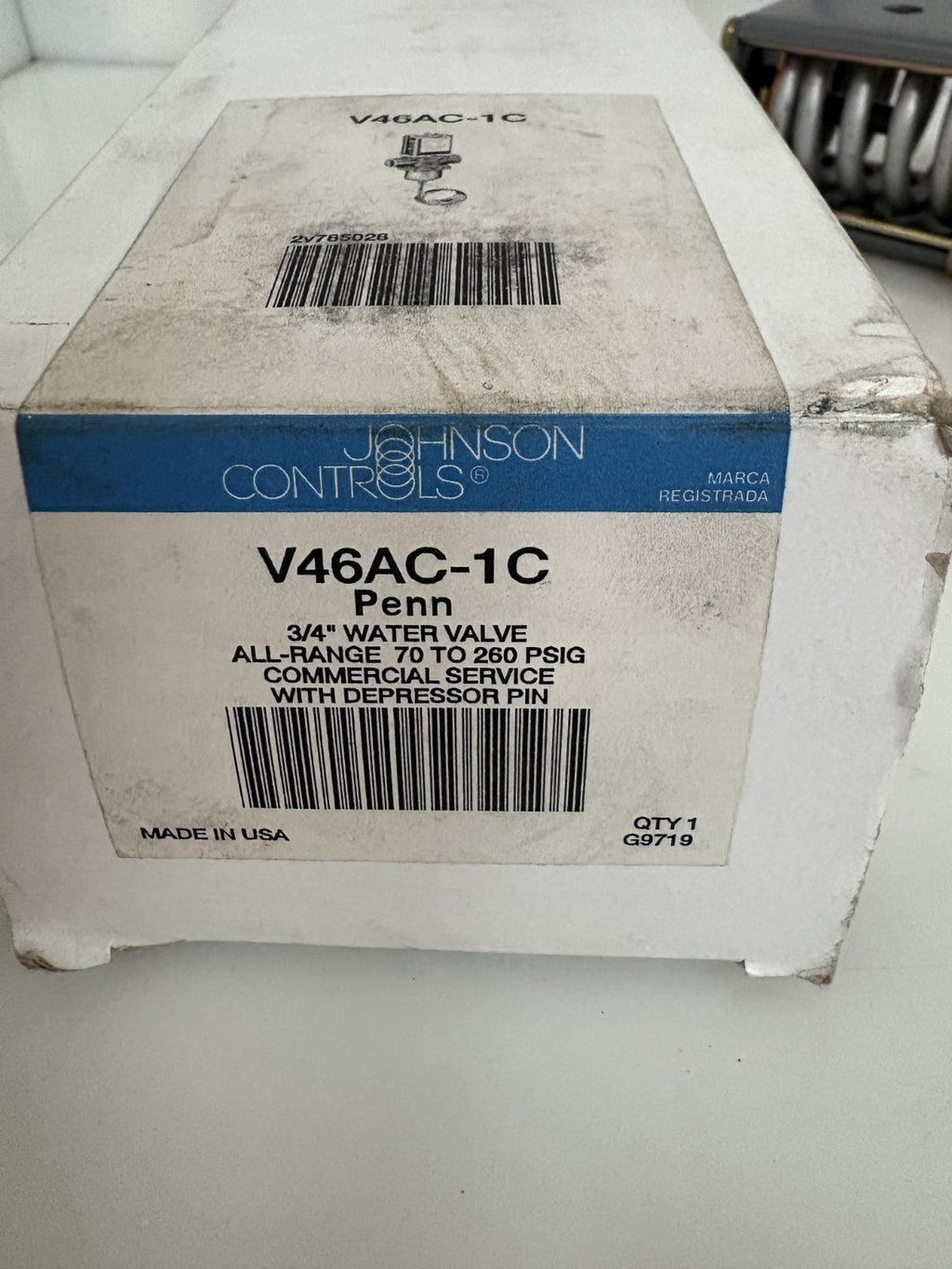 JOHNSON CONTROLS 3/4 WATER VALVE V46AC-1C