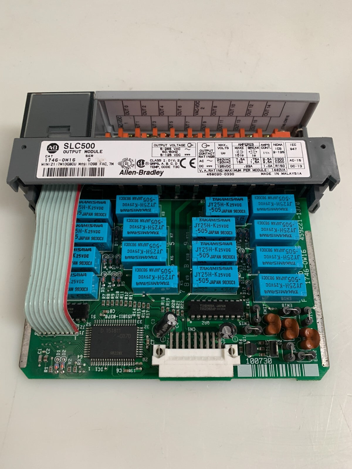 ALLEN BRADLEY OUTPUT MODULE 1746-OW16 C SLC 5003