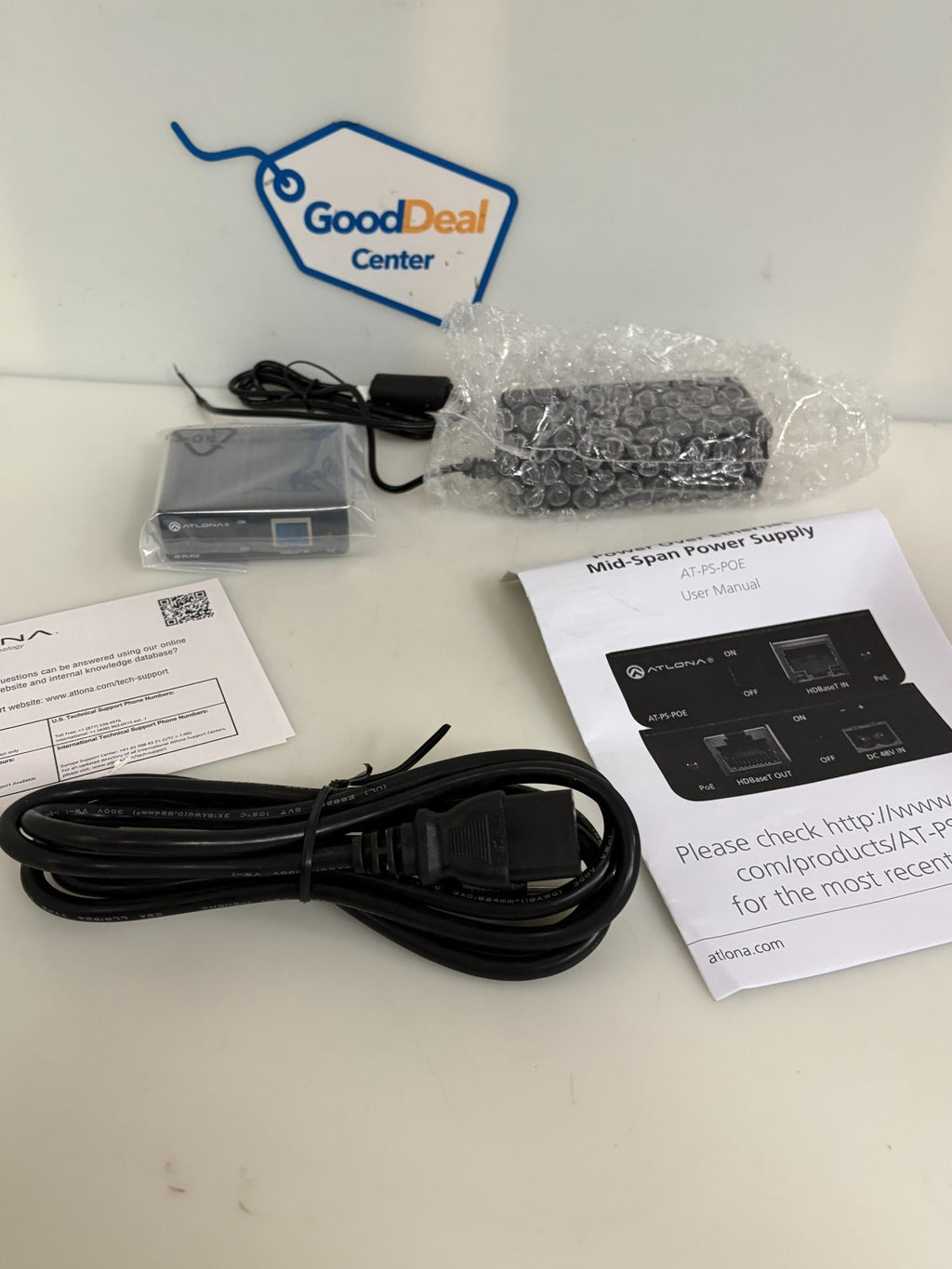 ATLONA POWER OVER ETHERNET MID-SPAN POWER SUPPLY AT-PS-POE0