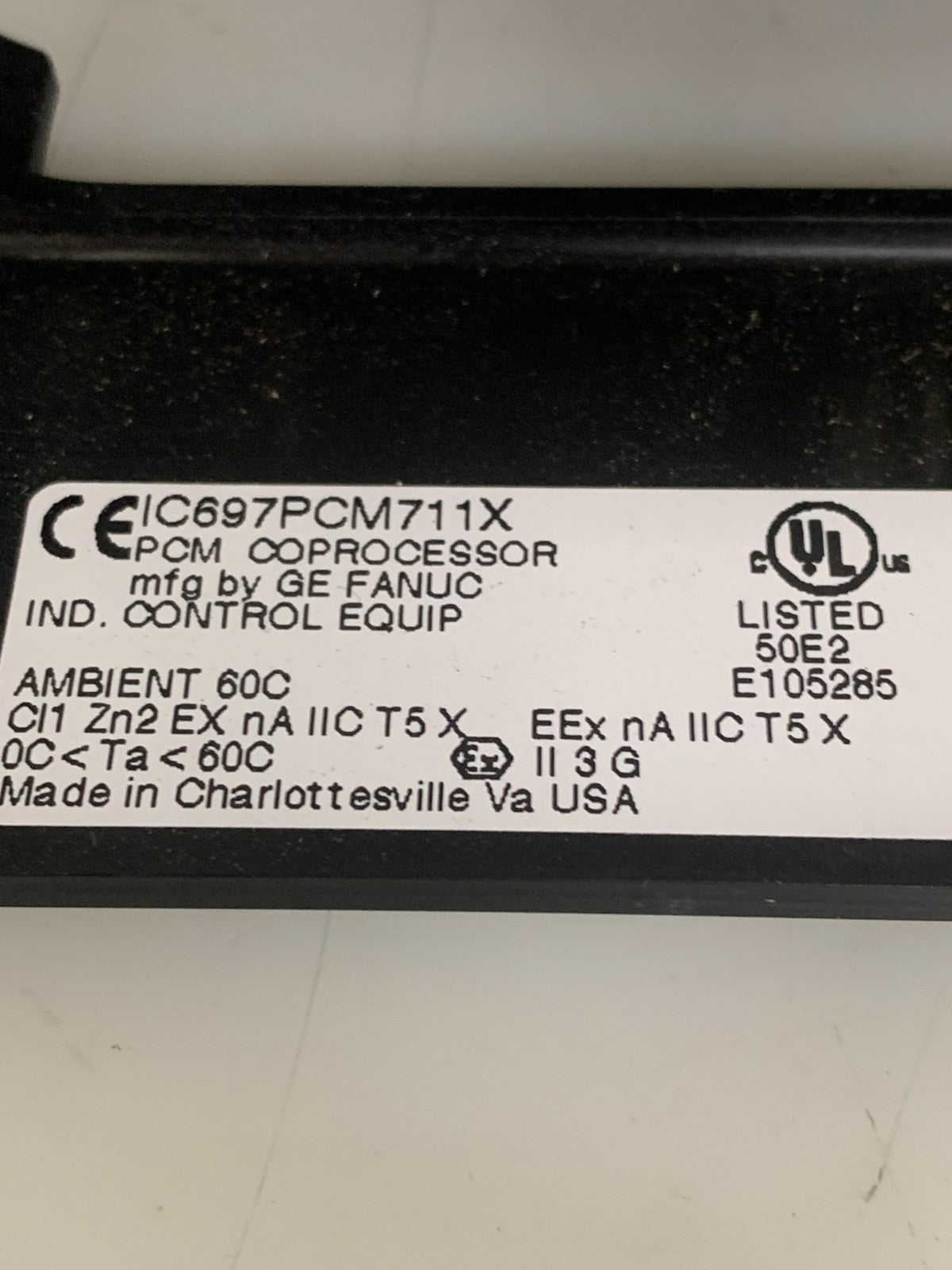 GE/FANUC PROGRAMMABLE PROCESSOR PCMA3 IC697PCM711X