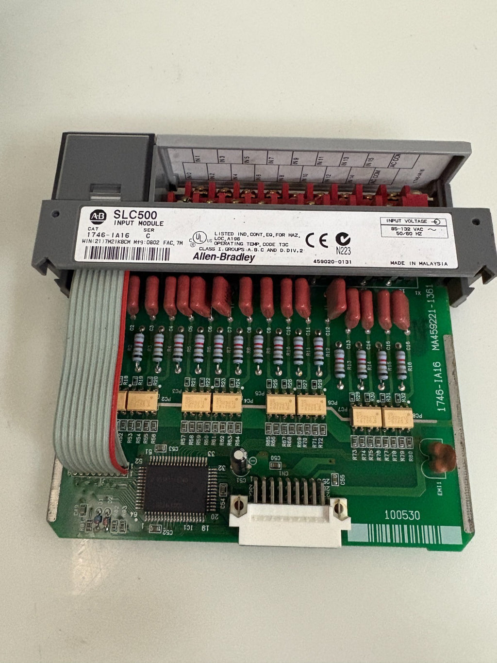 LOT OF 2 ALLEN BRADLEY INPUT MODULE 1746-1A16 SER C4