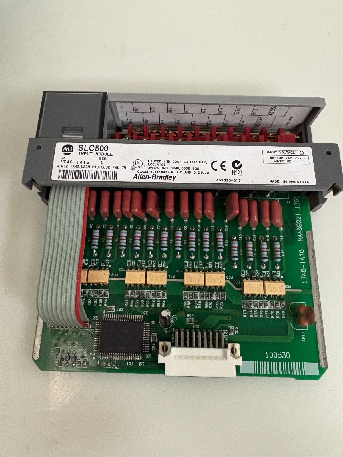 LOT OF 2 ALLEN BRADLEY INPUT MODULE 1746-1A16 SER C4