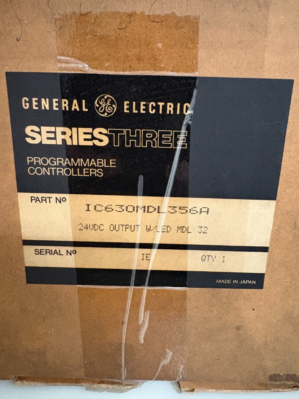 GE FANUC SERIES 3 24 VDC OUTPUT W/LED MDL 32 IC 630 MDL 356 A5
