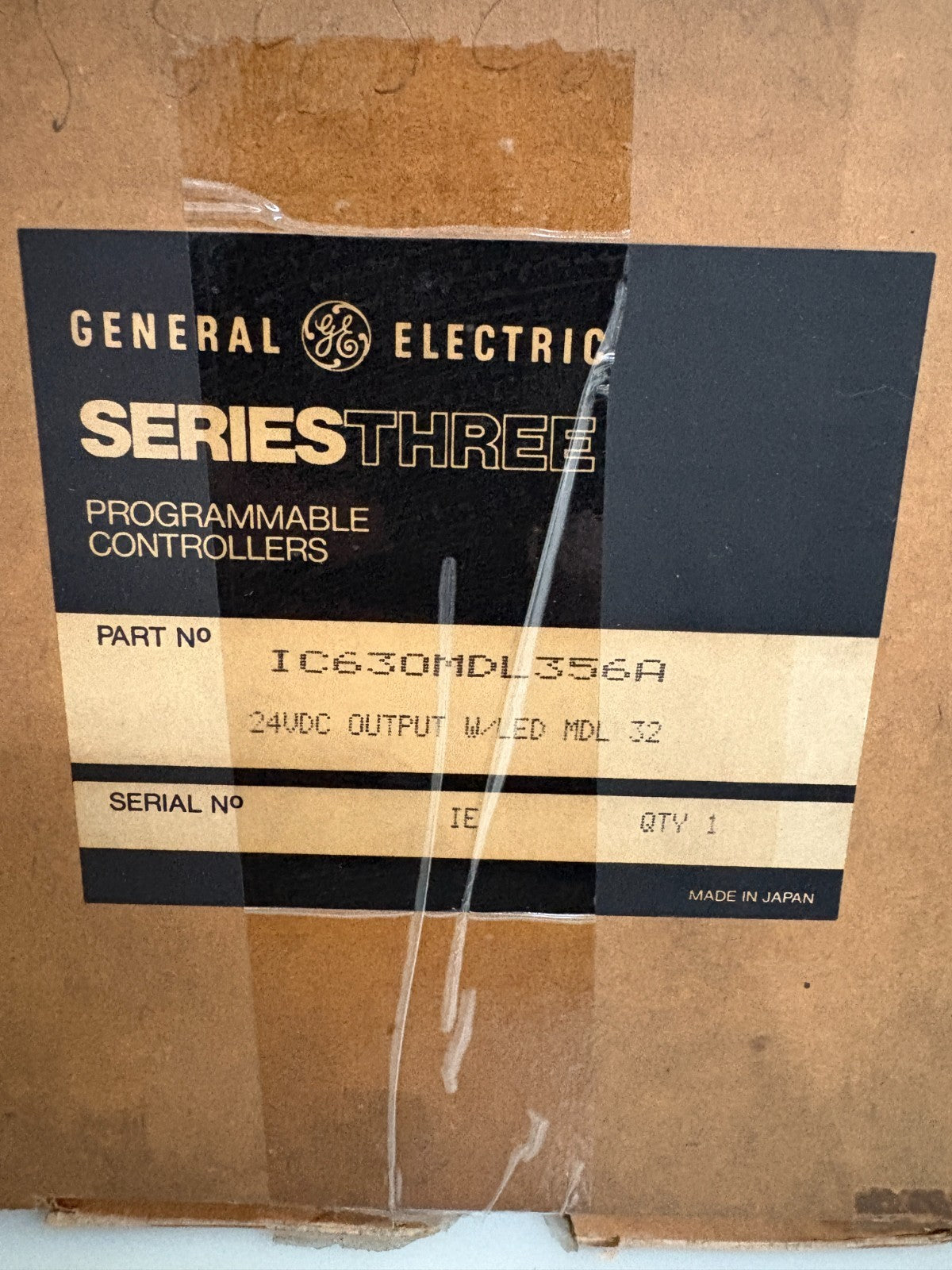 GE FANUC SERIES 3 24 VDC OUTPUT W/LED MDL 32 IC 630 MDL 356 A5