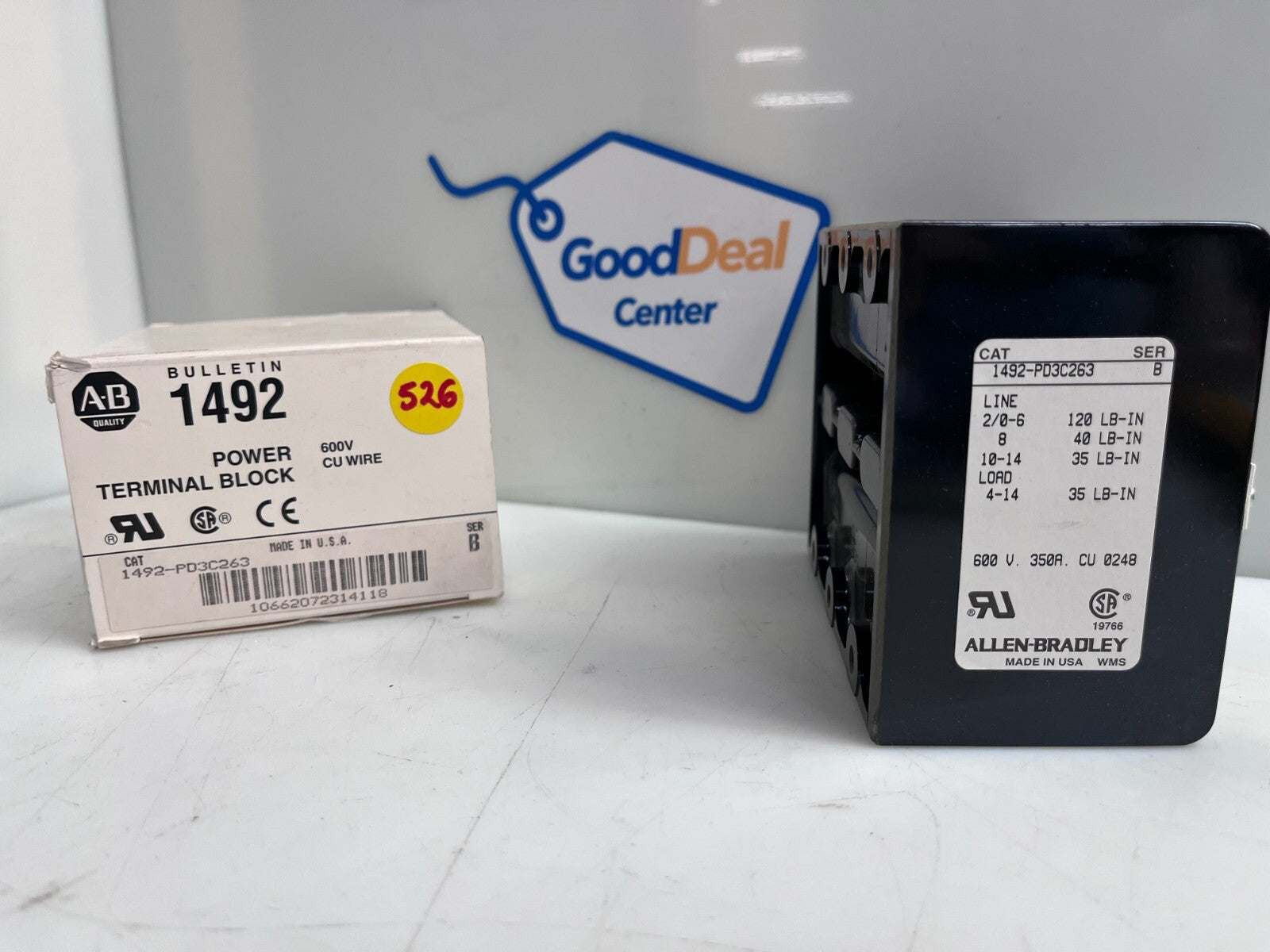 Allen-Bradley bulletin 1492-PD3C263 Ser. 3 Power Terminal Block