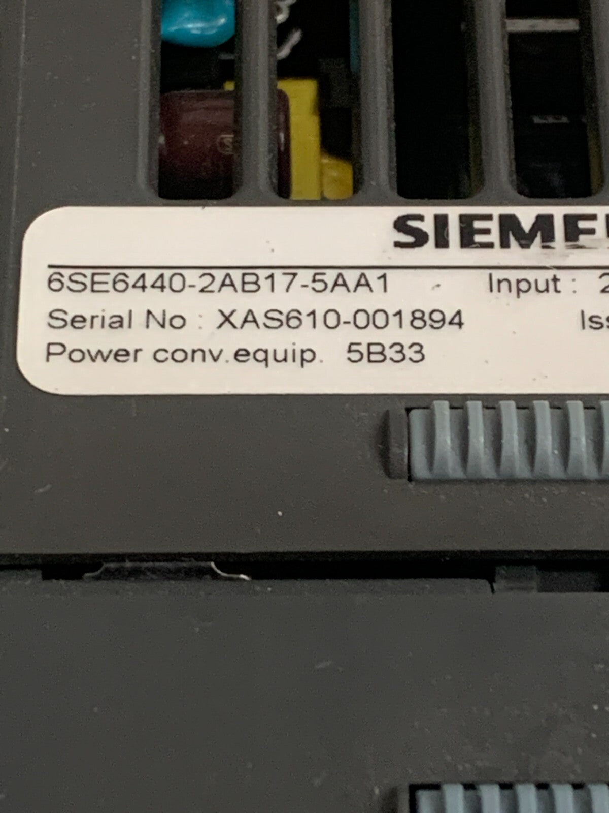 SIEMENS MICROMASTER 440 INVERTEC 63E6440-2AB17-5AA1