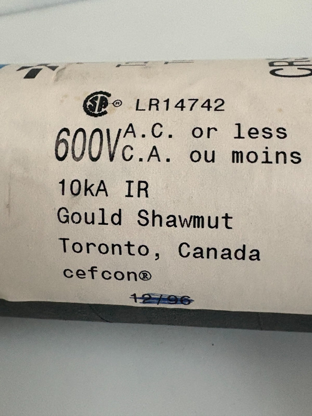 GOULD SHAWMUT TYPE D TIME DELAY FUSE CRS 450 AMP 