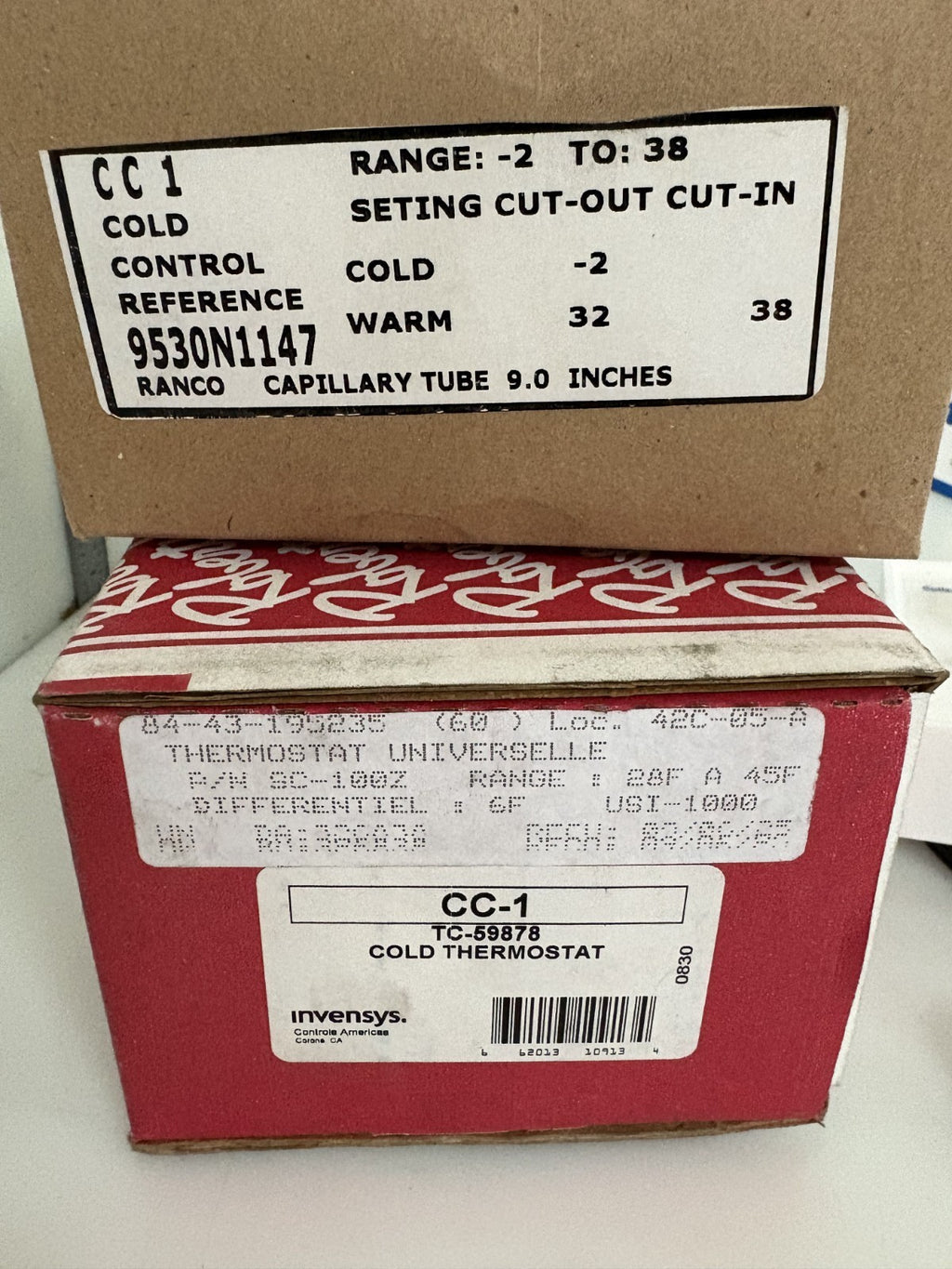 ROBERTSHAW CC-1 UNIVERSAL COLD CONTROL TC-598782