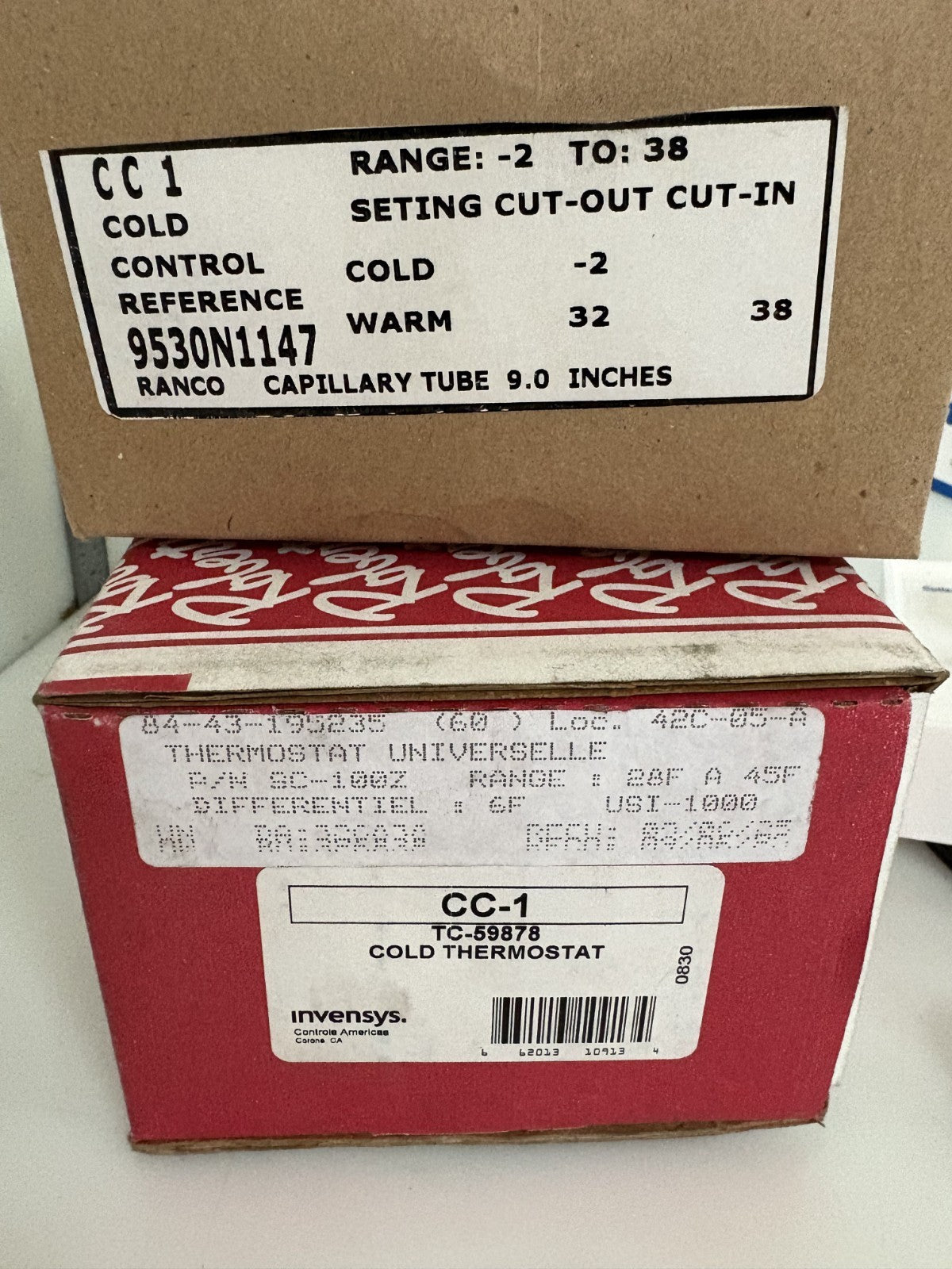 ROBERTSHAW CC-1 UNIVERSAL COLD CONTROL TC-598782