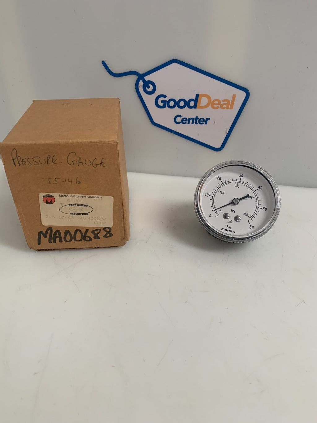 MARSH PRESSURE GAUGE J5446 (NEW IN BOX)