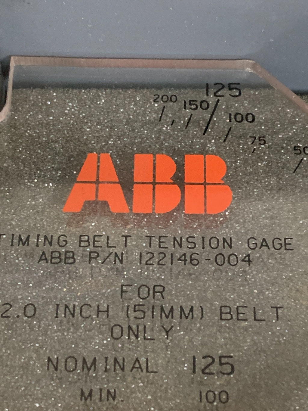 ABB TIMING BELT TENSION GAGE #122146-004 IN CASE
