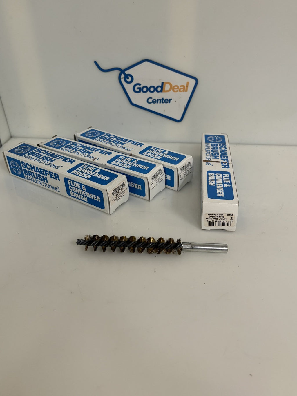 LOT OF 4 SCHAEFER BRUSH FLUE & CONDENSER BRUSH 11/16" SINGLE SPIRAL