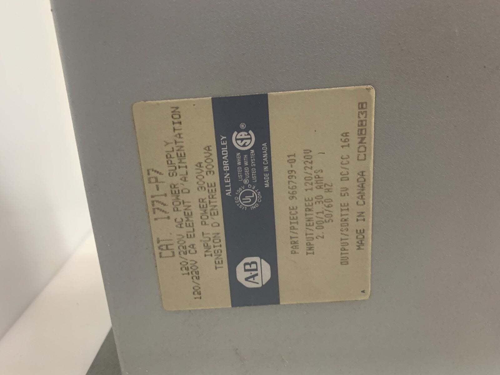 ALLEN BRADLEY 1771-P7  PLC Module2
